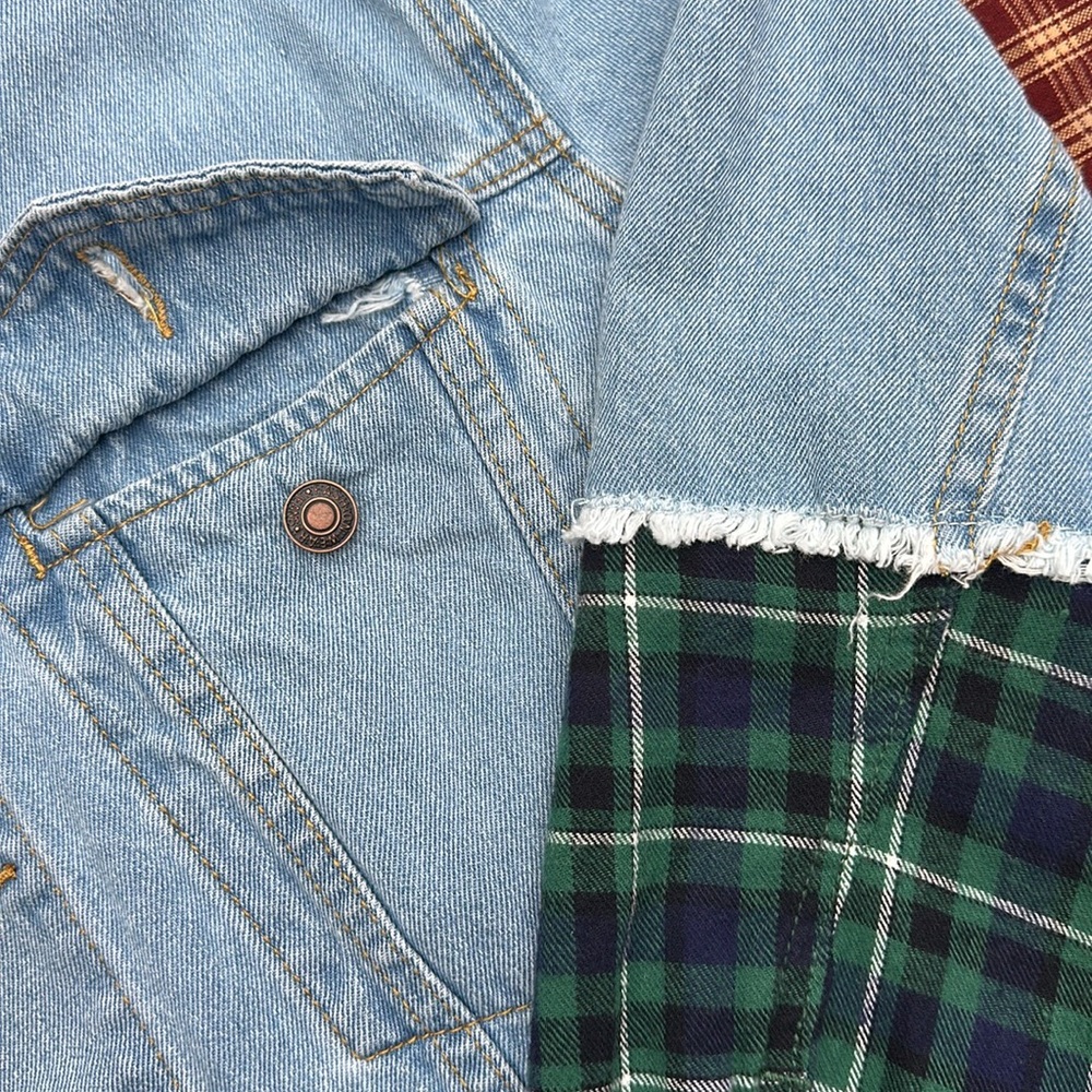 Princess Polly Blue Jean Plaid Jacket - Picture 4 of 6